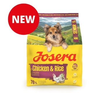 Josera 900g  Mini Senior with Chicken & Rice dog